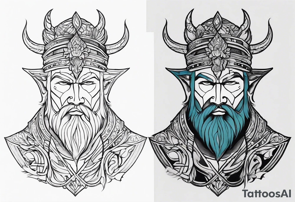 Half philosopher half warrior tattoo idea