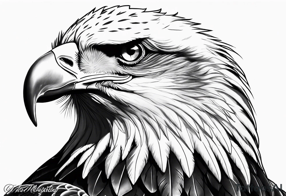 majestic eagle tattoo idea