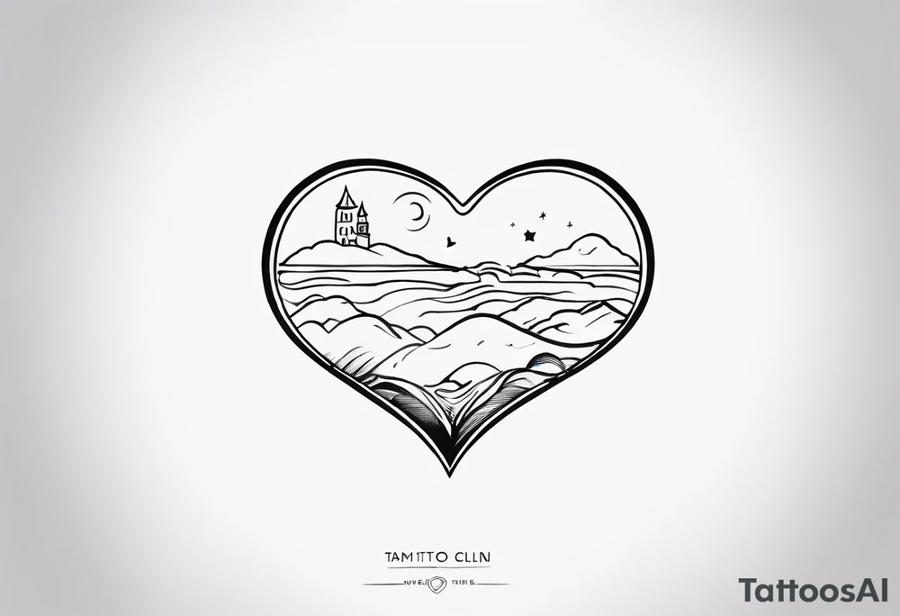 a minimalistic, very small, fine line tattoo symbolizing my love to travel the world and explore new cultures while also including a symbol of my home, my family and friends, who I am very grateful for tattoo idea