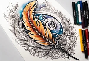 Lumos Phoenix feather tattoo idea