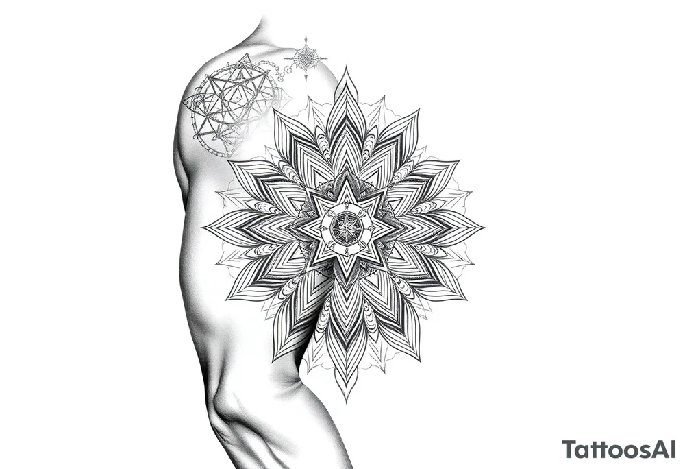intricate mandala with sacred geometry and cosmic elements tattoo idea intricate mandala with sacred geometry and cosmic elements tattoo idea