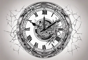 Clock thats cracked tattoo idea