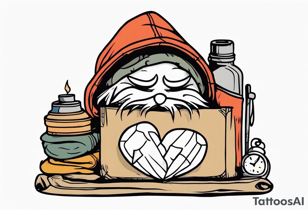 cute homeless tattoo idea