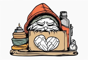 cute homeless tattoo idea