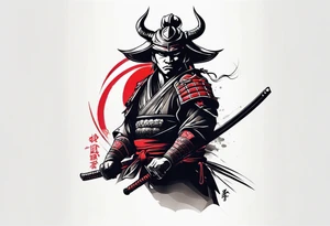demon samurai tattoo idea