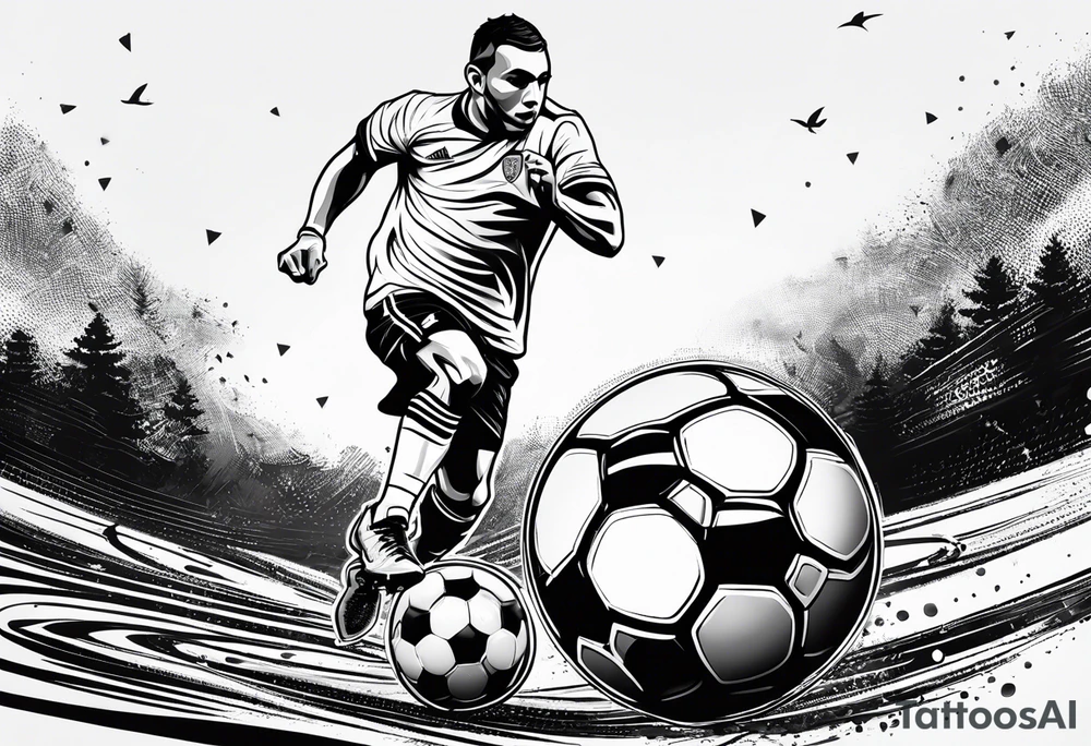 My favorite hobbies soccer and discgolf tattoo idea