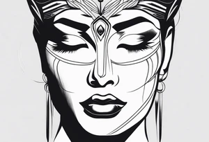rosto de aguia tattoo idea