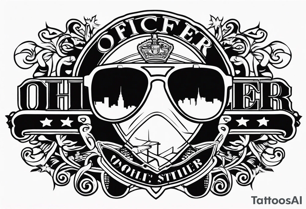 Officer Sunglasses tattoo idea