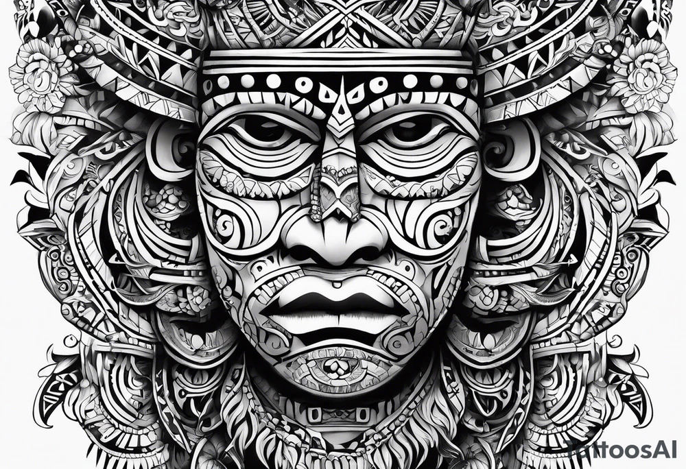 Taino, Puerto Rican, tribal tattoo idea