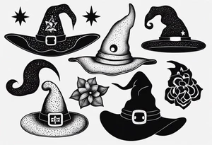 Cute witch hat tattoo idea