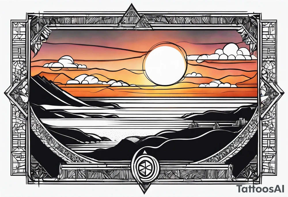 sunset. simple. tattoo idea