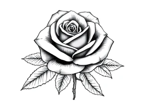 ROSE AND STEM WITH FLORIDA WRITTEN IN VERTICAL AS tattoo idea