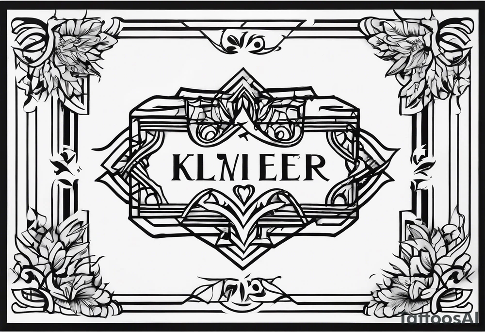 I want to combine elements that represent my mother's last name, 'Yaber,' which originates from Lebanon, and my father's last name, 'Kleinert,' which is German tattoo idea