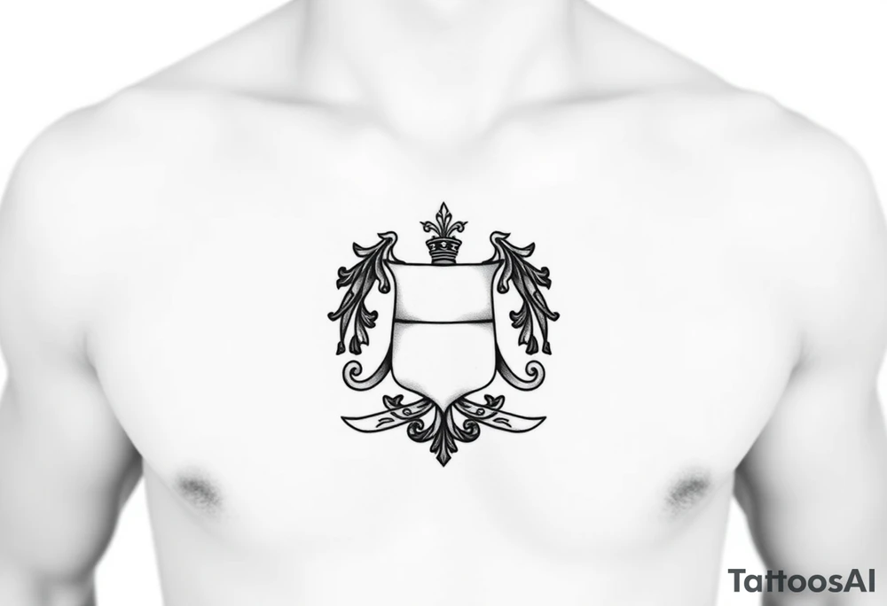 Irish family crest for Smith. Full chest tattoo tattoo idea