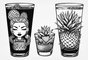 Cactus and a drink tattoo idea