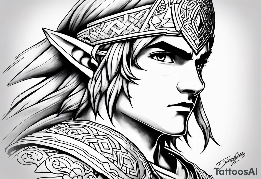 Link from legend of Zelda tattoo idea