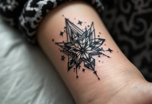 photographer trippy geometric tattoo idea