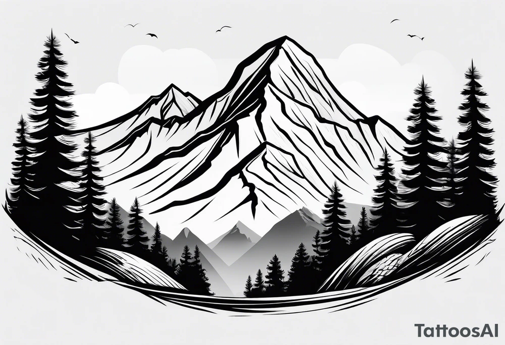 Mountains tattoo idea