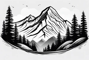 Mountains tattoo idea