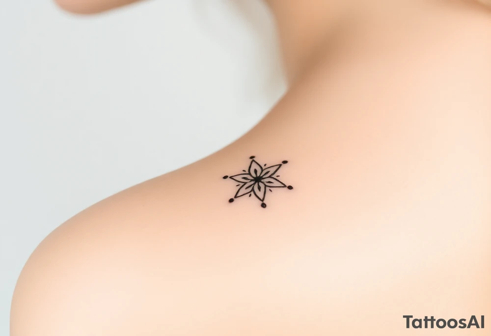 Create a star tattoo design. tattoo idea