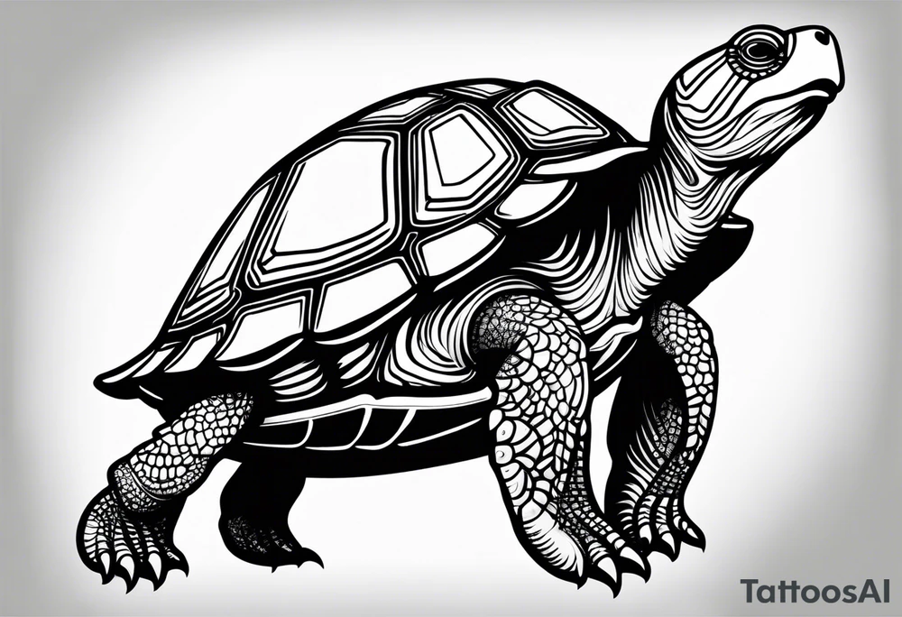 funny turtle tattoo idea