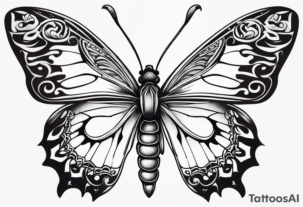 Butterfly scorpion tattoo idea