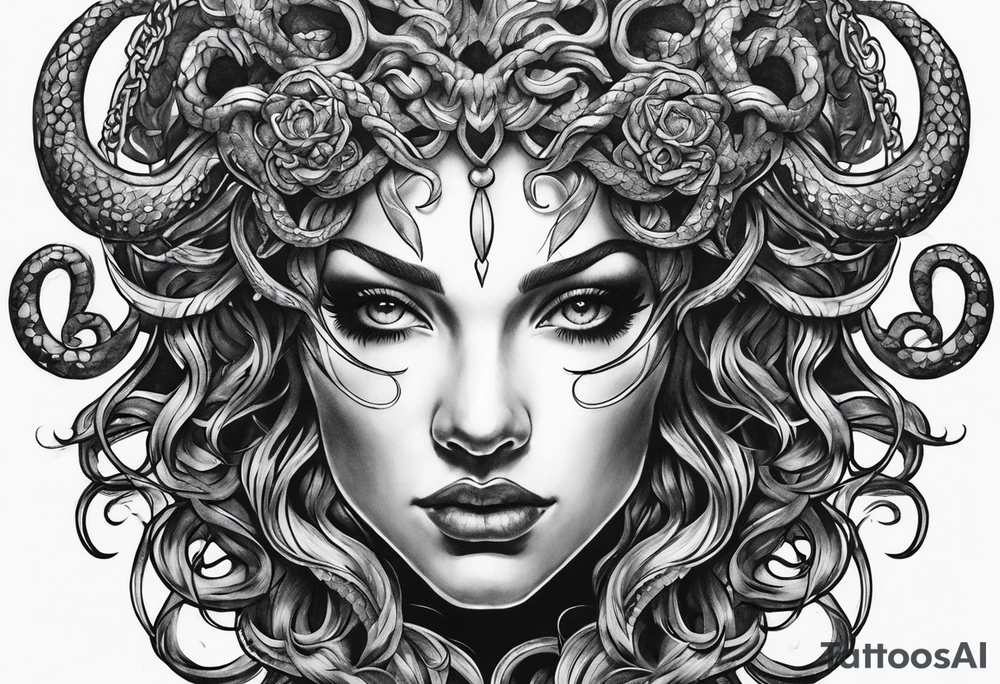 Dark, evil, medusa tattoo idea