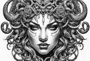Dark, evil, medusa tattoo idea