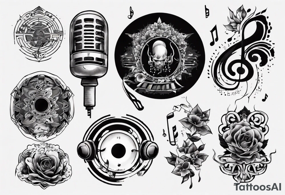 music sound tattoo idea
