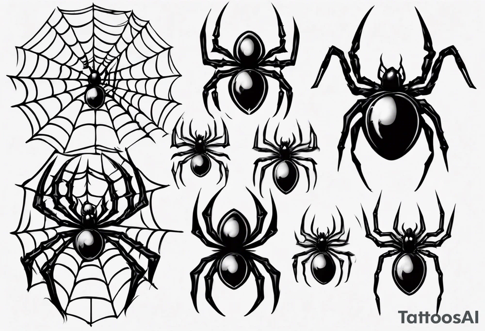 Spider with the number 8 on its back tattoo idea