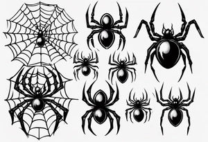 Spider with the number 8 on its back tattoo idea