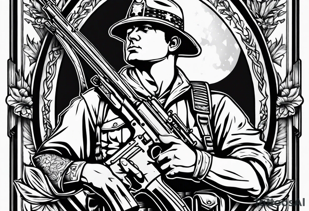 Minuteman with rifle tattoo idea