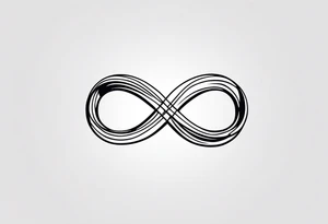 Infinity symbol for man back of wrist intertwined with heart tattoo idea