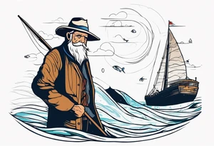 The Old Man and the Sea tattoo idea