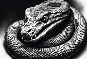 a tattoo of a writhing snake tattoo idea