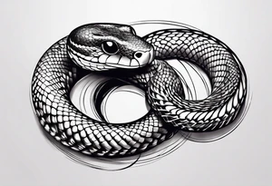 snake wrapped around wrist tattoo idea