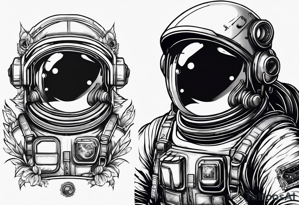 Space Astronau Cosmos tattoo idea