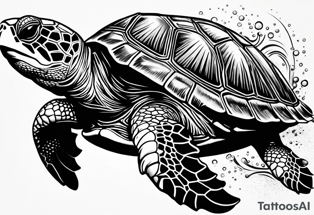Sea turtle tattoo idea