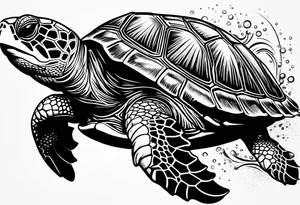 Sea turtle tattoo idea