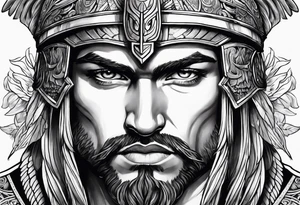 Athenian warrior tattoo idea