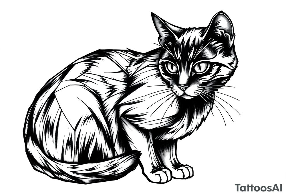 Black Cat tattoo idea