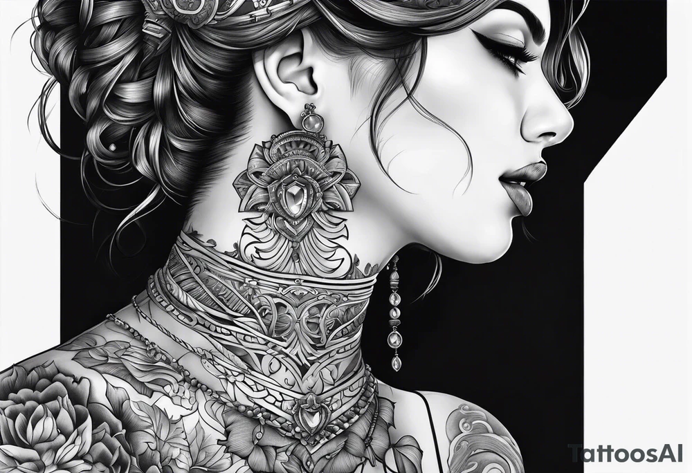 Hand around throat tattoo idea