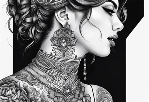 Hand around throat tattoo idea