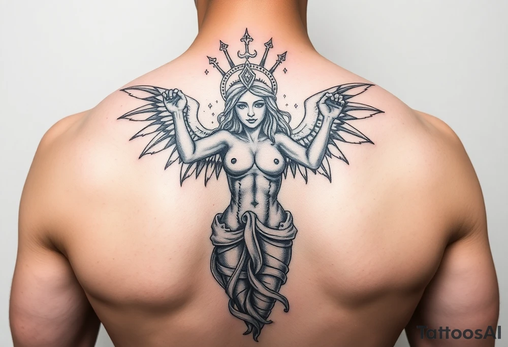 Themis de cuerpo entero tattoo idea