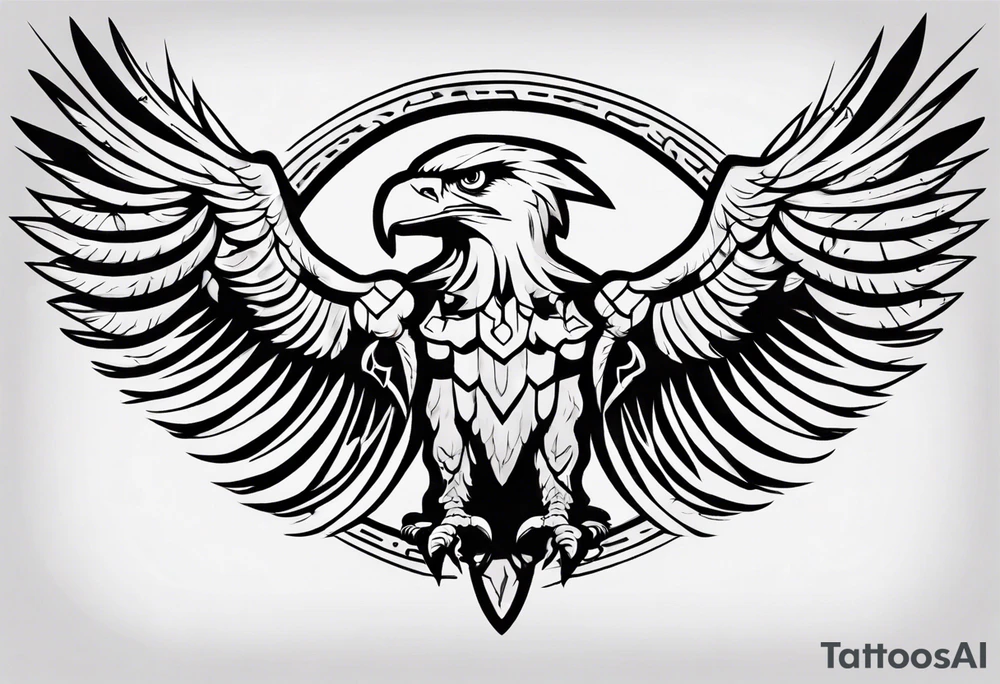 Eagle in traditional tattoo style tattoo idea