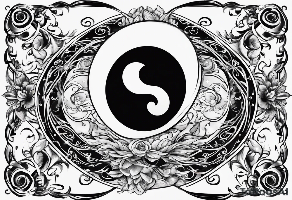 infinity symbol mixed with ying yang symbol, make it simple tattoo idea infinity symbol mixed with ying yang symbol, make it simple tattoo idea