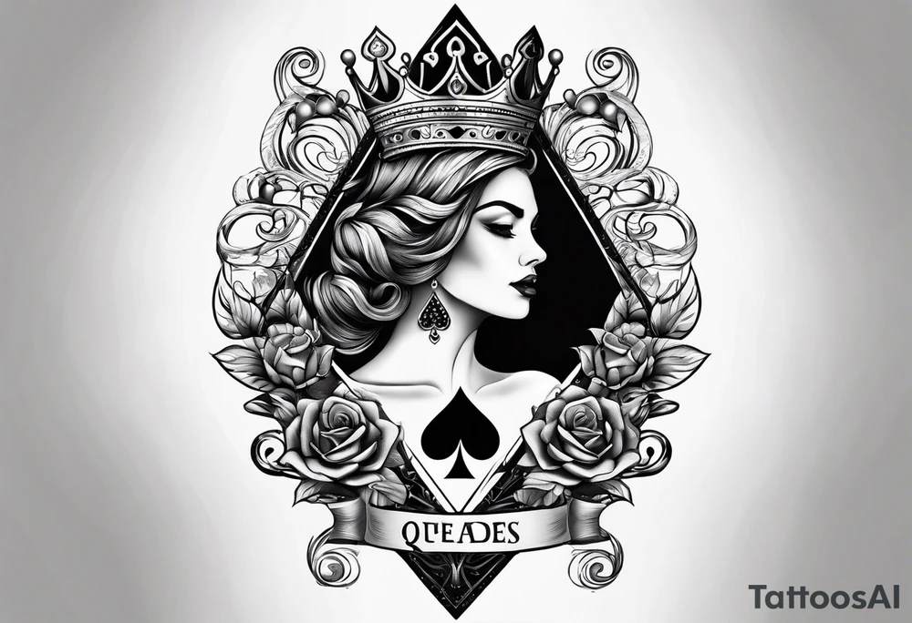 queen of spades tattoo idea
