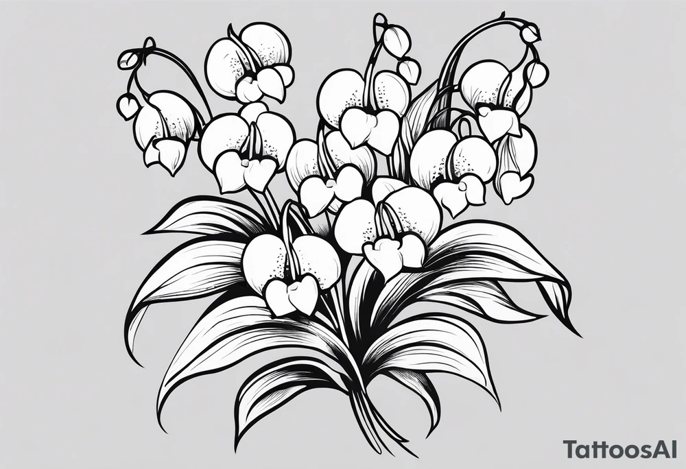 Lily of the valley flowers tattoo idea