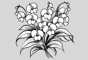 Lily of the valley flowers tattoo idea
