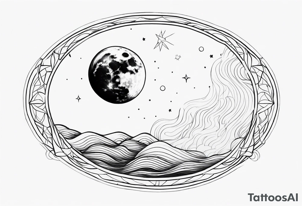 sacred moon tattoo idea
